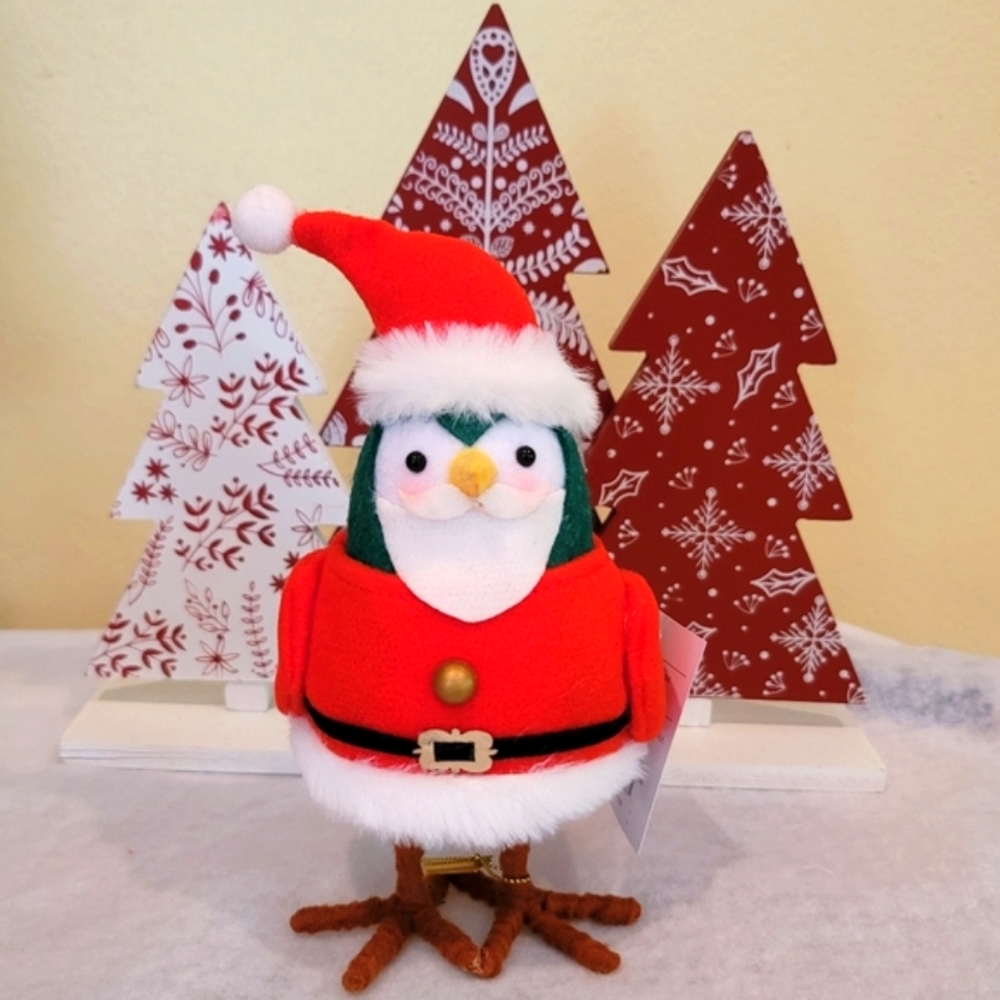 NWT Featherly Friends Fabric Bird Santa 2023 ~DAPPER~ Sold Out